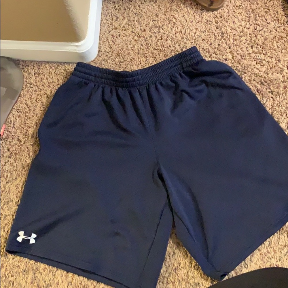 Men’s under Armour navy shorts-Medium